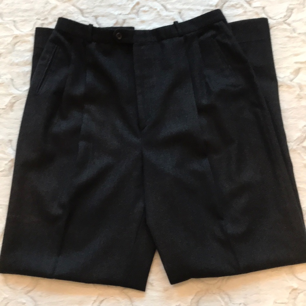 Barry Bricken dark gray midweight wool slacks